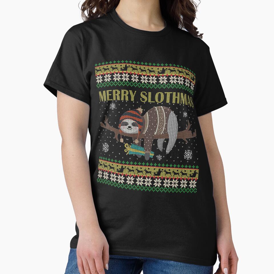 Merry Slothmas Christmas Pajama for Sloth Lovers by abiabo