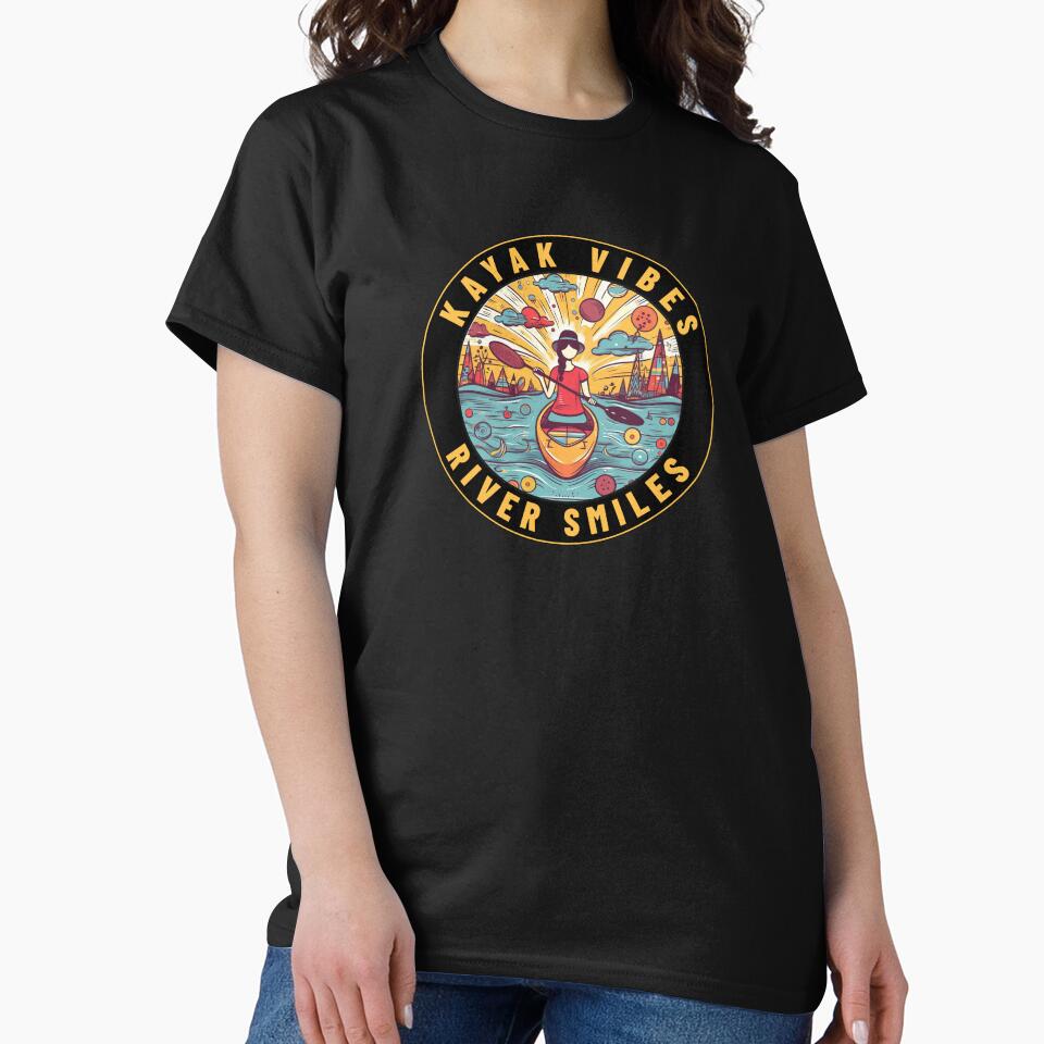 Kayak Vibes, River Smiles - A Kayaking Design by Mindful-Designs