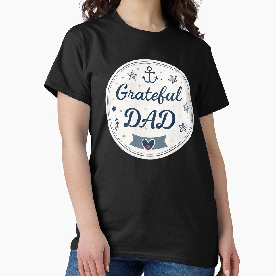 Grateful Dad Minimal  – Classy Father’s Day Gift Design by VividOrganica