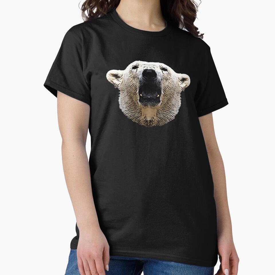 Polar bear face, roaring polar bear male by Kirei-Lily
