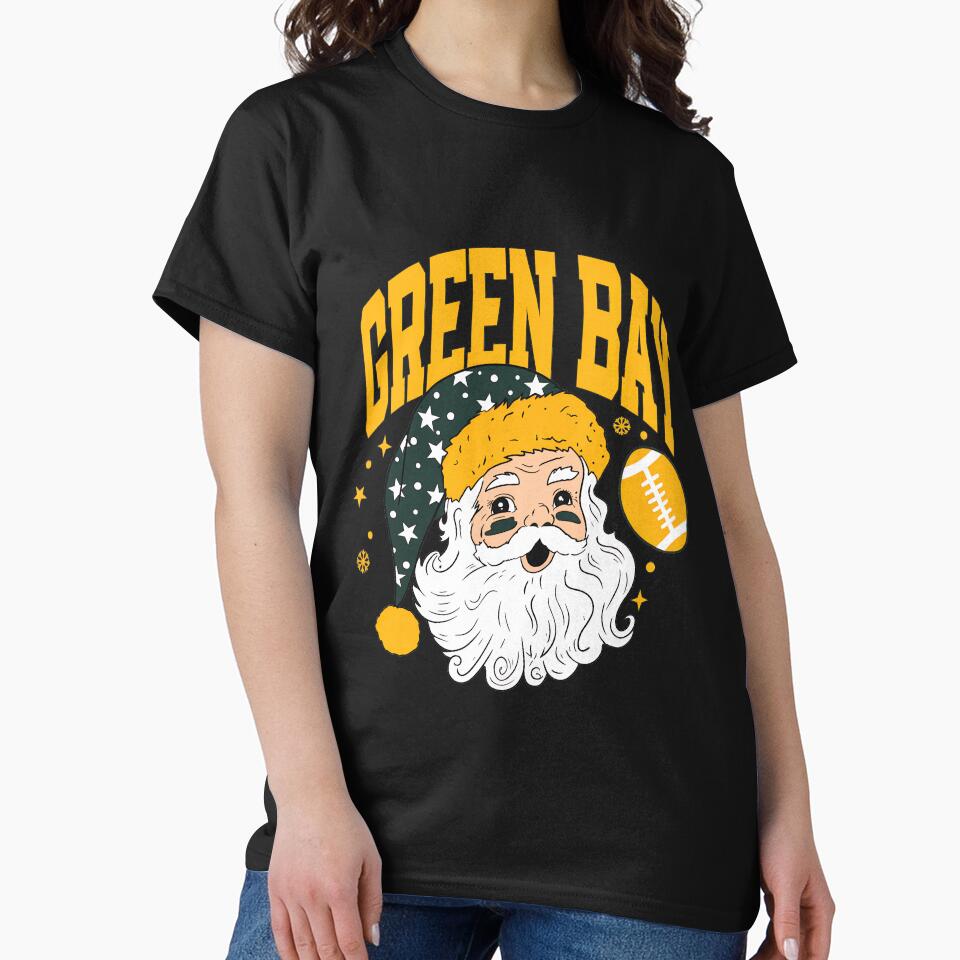 Green Bay Santa Football Christmas Fan Graphic by AndrewRay86711