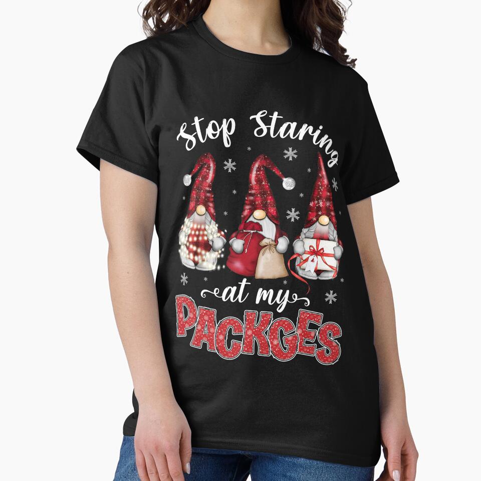 Stop Staring At My Packages Gnome Family Christmas by QuentinFoster