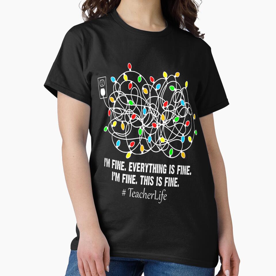 It's Fine I'm Fine Everything Is Fine Funny Christmas Lights_1 by TGMerwin