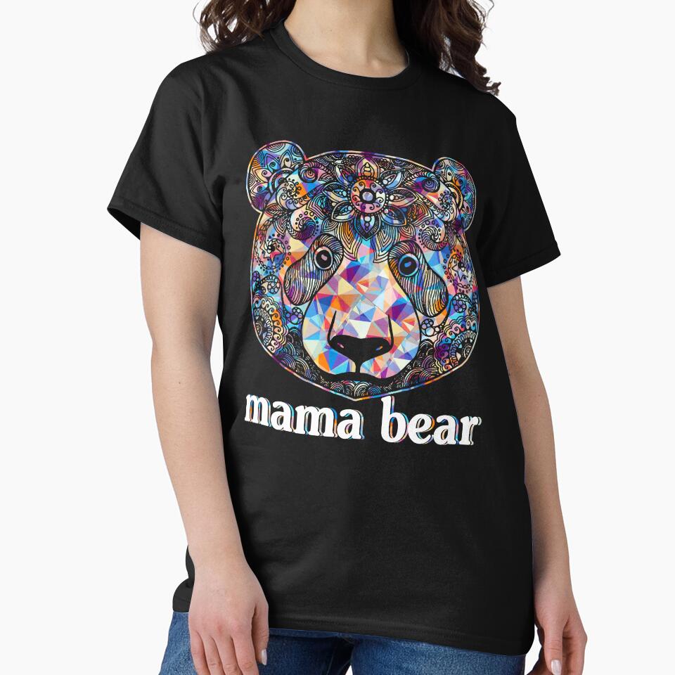 Cool And Awesome Mama Bear Geometric by UnknownArtistt