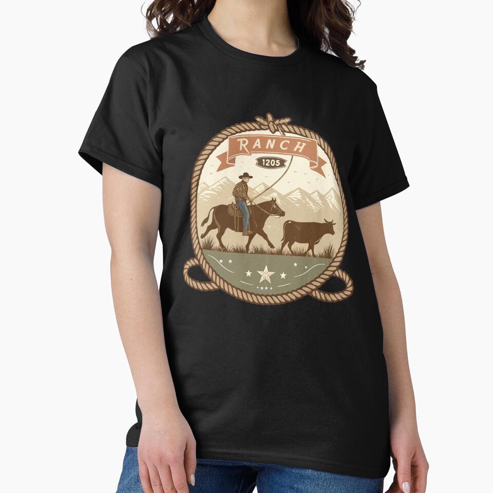 Vintage Cutting Horse Badge – Western Cowboy Rodeo Logo Design by VividOrganica