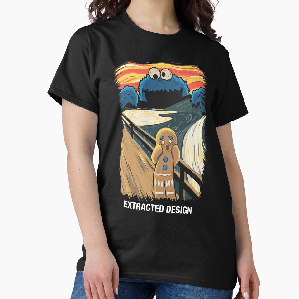 Cookie Monster Screams Over Gingerbread Man Art Mashup by AlexzanWeiss