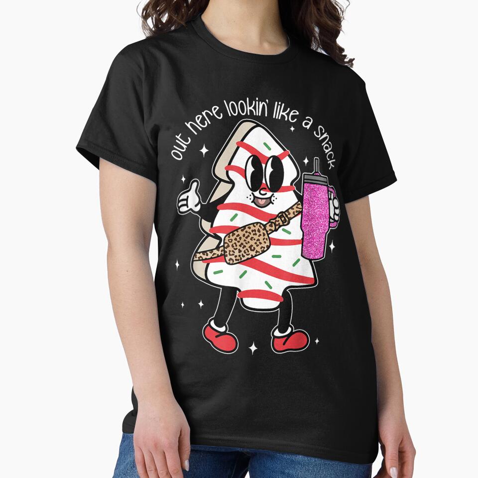 Boojee Out Here Lookin Like A Snack Funny Christmas Tree Cake by rewingjadeArt