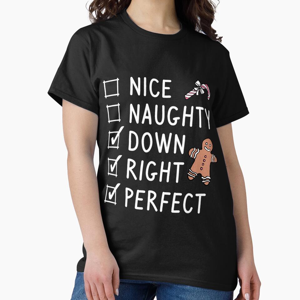 Nice Naughty Down Right Perfect Christmas Pajamas Gift by sfi2071