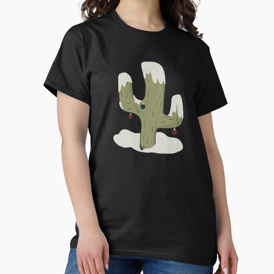 Holiday Snow capped Cactus by WalkSimplyArt