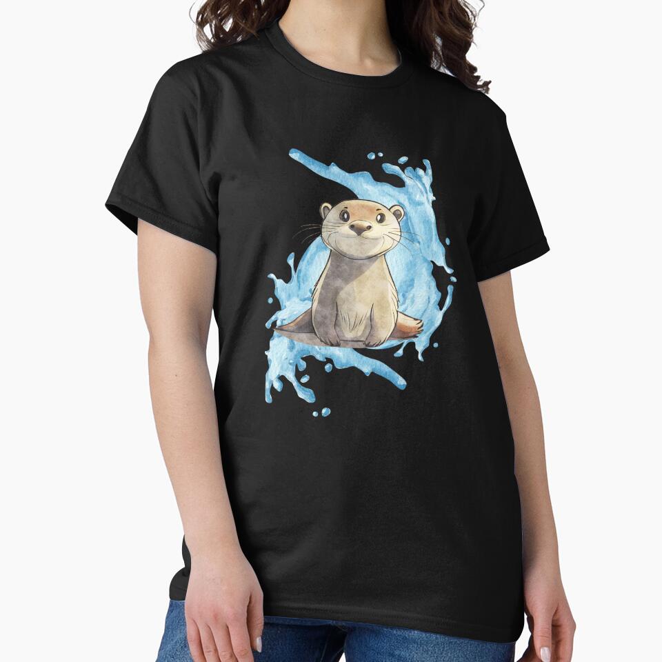 Cute Otter T-Shirt and Gifts For Otter Lover, Animal Lover by Kenny789