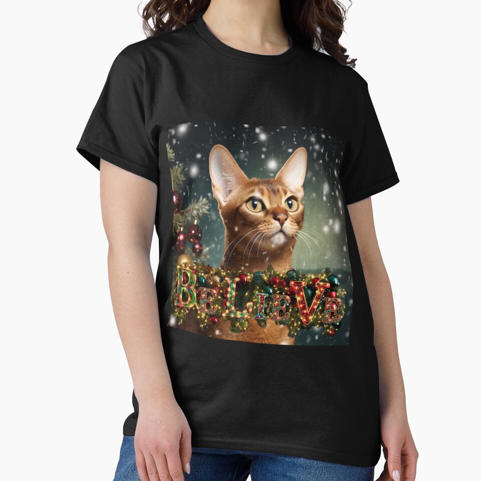 Meowy Christmas: Christmas Abyssinian Cat by Fantasy Masterpiece