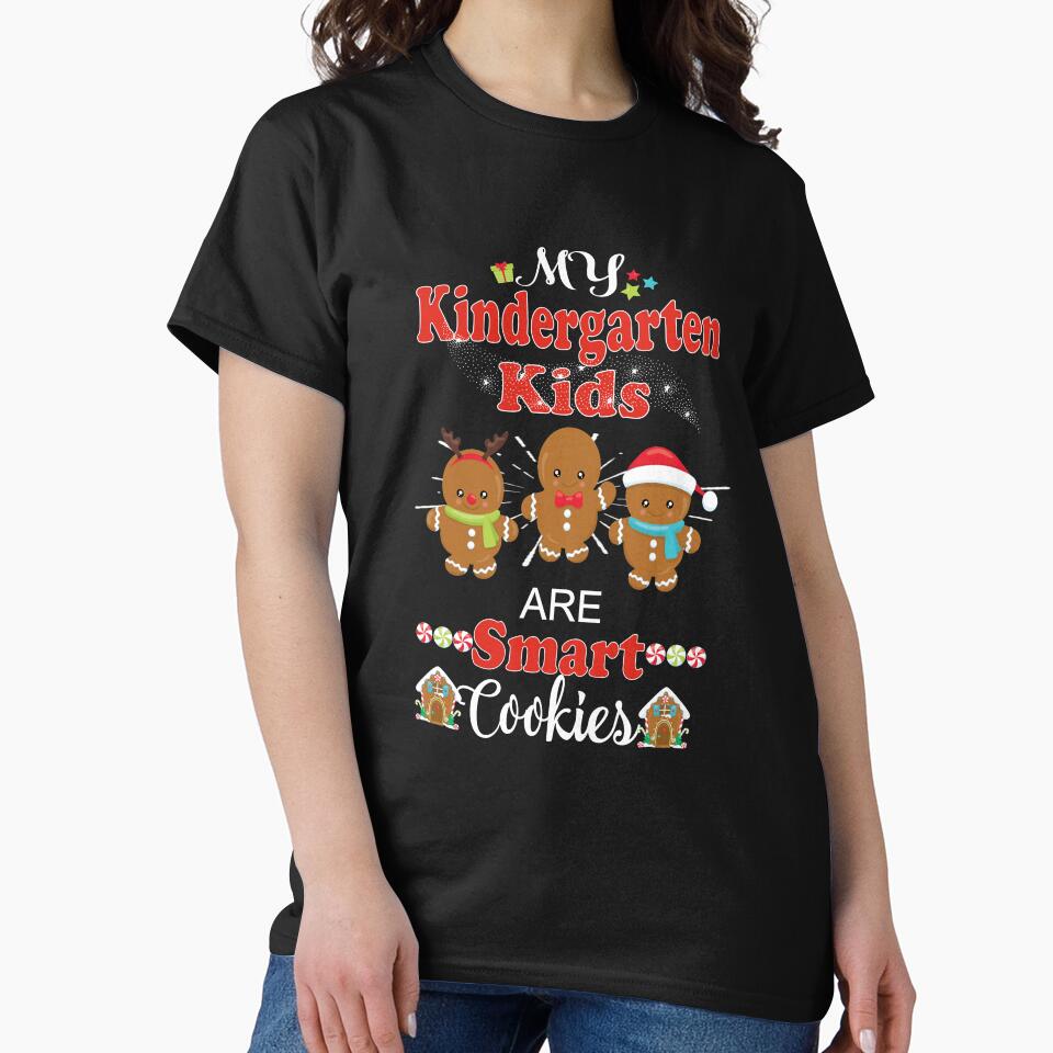 Christmas Teacher Holiday Gift My Kindergarten Kids Are Smart Cookies by Sapphire Star