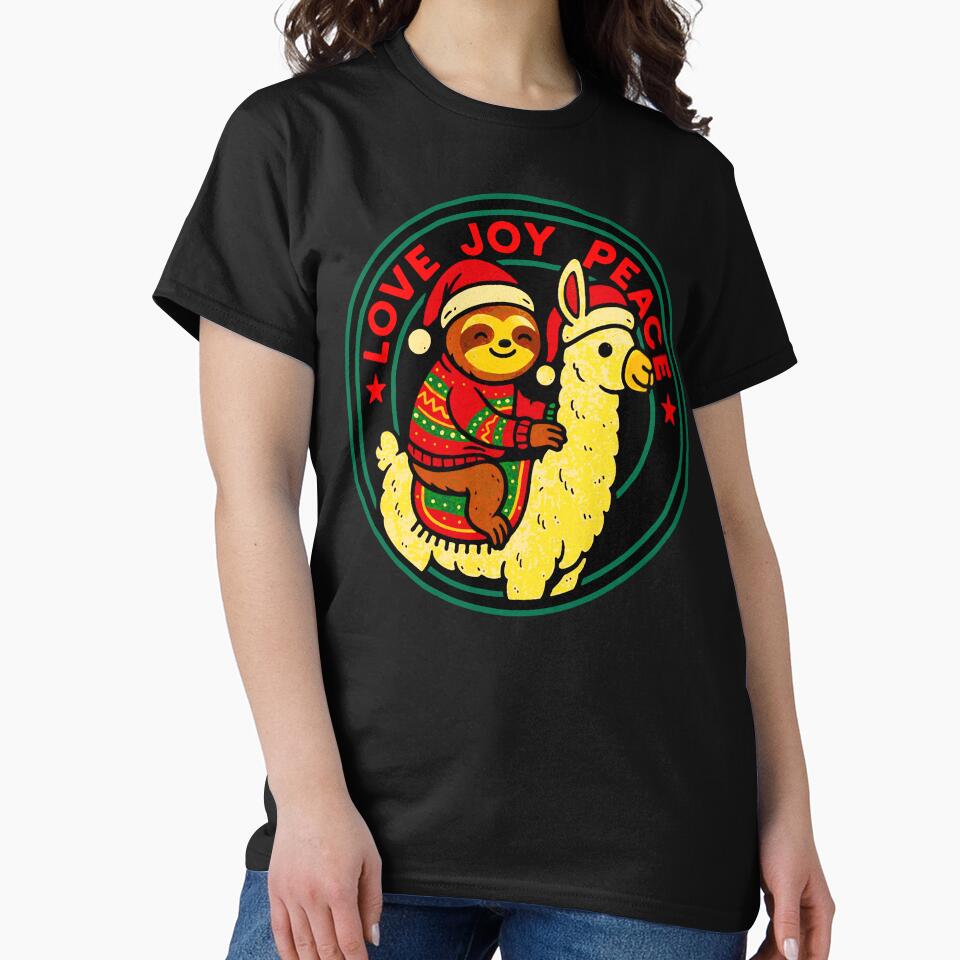 Love Joy Peace Sloth Llama by plushism