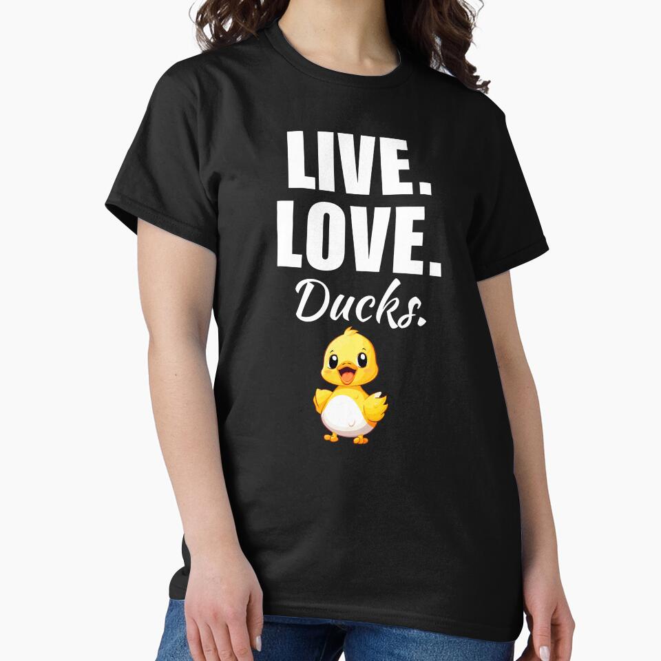 Live, love, ducks. Funny duck lady or dad owner quote saying humor by NBSStore