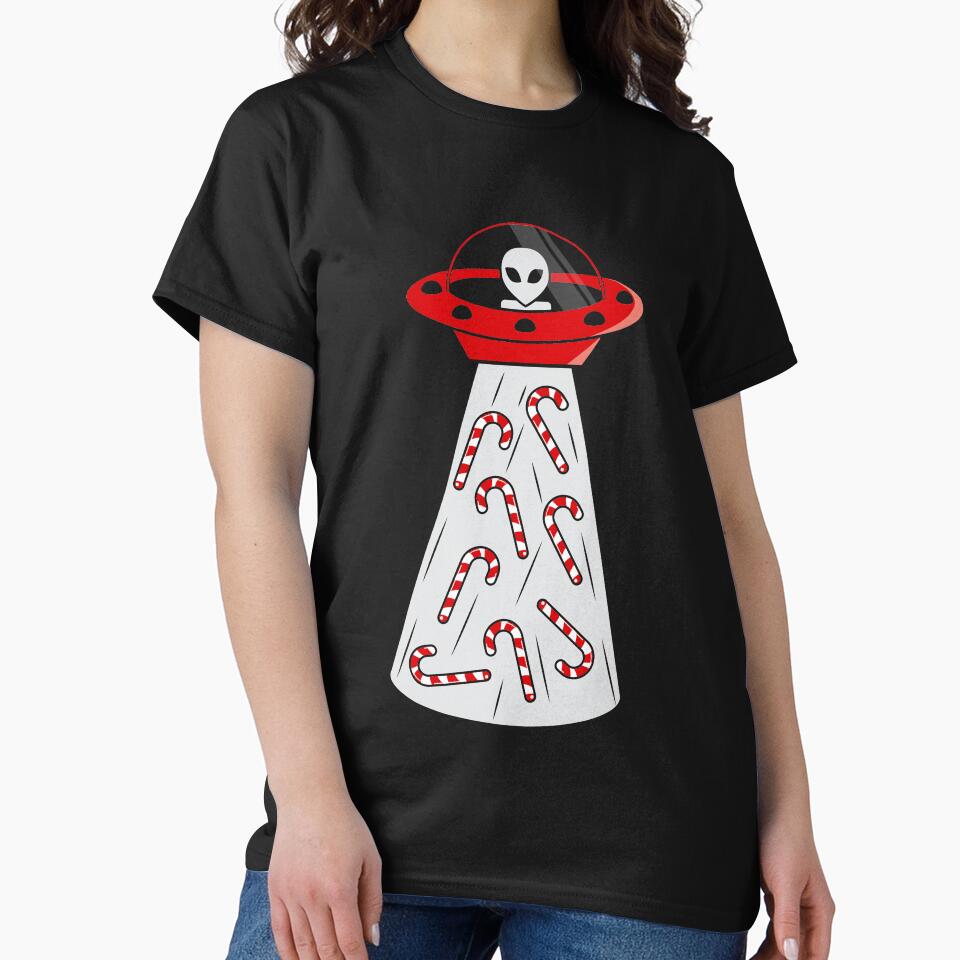 Alien Candy Cane Funny Christmas Candy Cane For Kids by Ryan89-Design