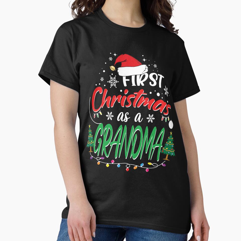 First Christmas As A Grandma Funny 1st Christmas Gifts for New grandma Grandmother by clothesy7