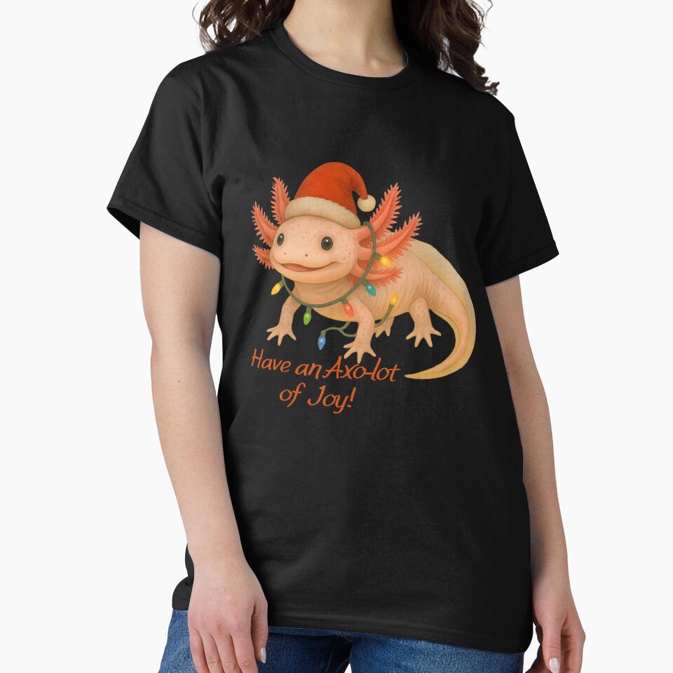 Have an Axo-lot of Joy – Christmas Axolotl Design by SVALANART
