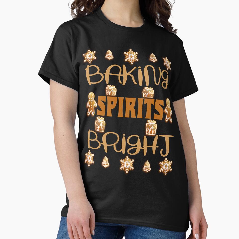 Baking Spirits Bright – Funny Christmas Baking Quotes by PrintistryArt