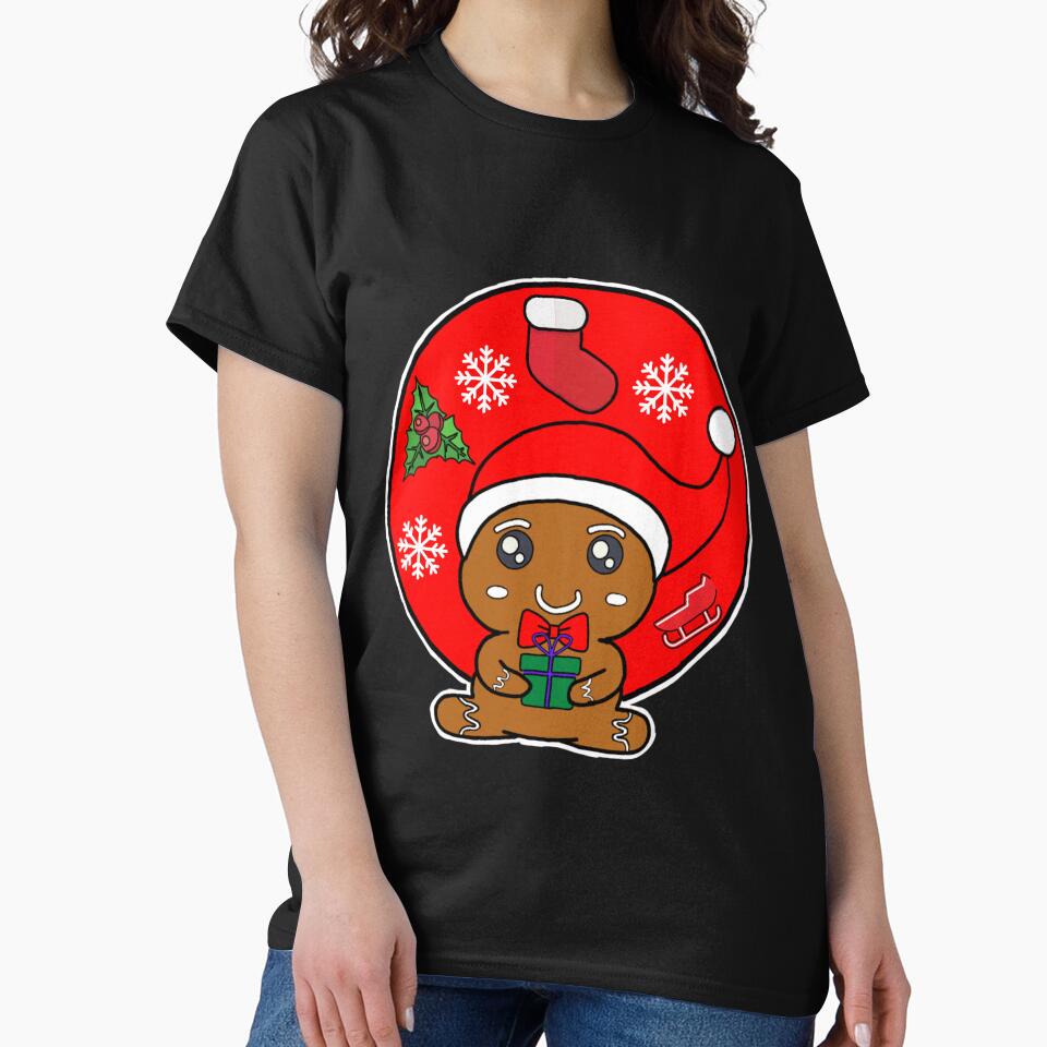 Kawaii Christmas Gingerbread Man Gift by GarnersDesigns