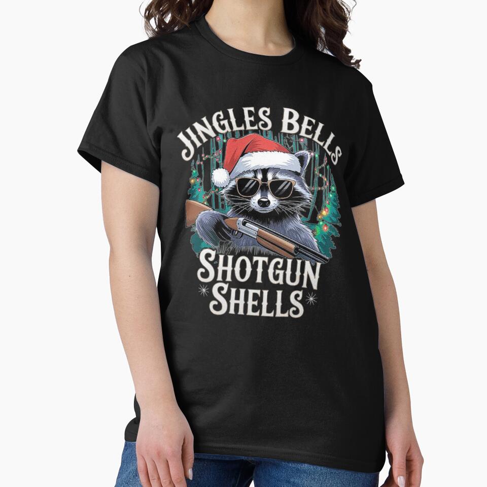 Jingle Bells Shotgun Shells - Funny Raccoon Christmas Design by love3617
