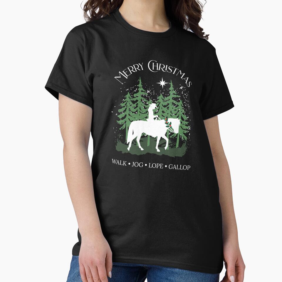 Cowgirl Christmas Horse Winter by LeosCloset