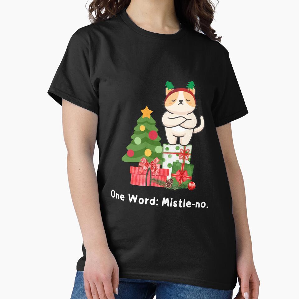 Funny Orange Cat Christmas Tree  - Sarcastic Christmas Mistleno by Cat Stories