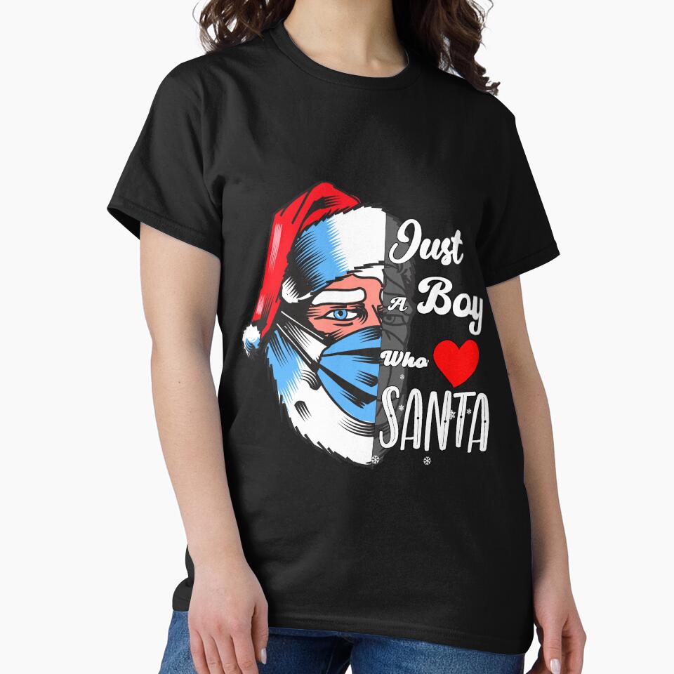 Christmas Family matching, just a boy who loves santa by Feline Rockstars