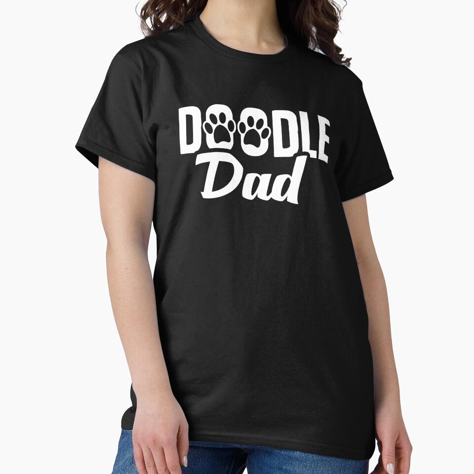 Doodle Dad, Cute Golden Doodle  Fathers Day Paws, Best Doodle Dad Ever Pet Lover Owner by Merchking1