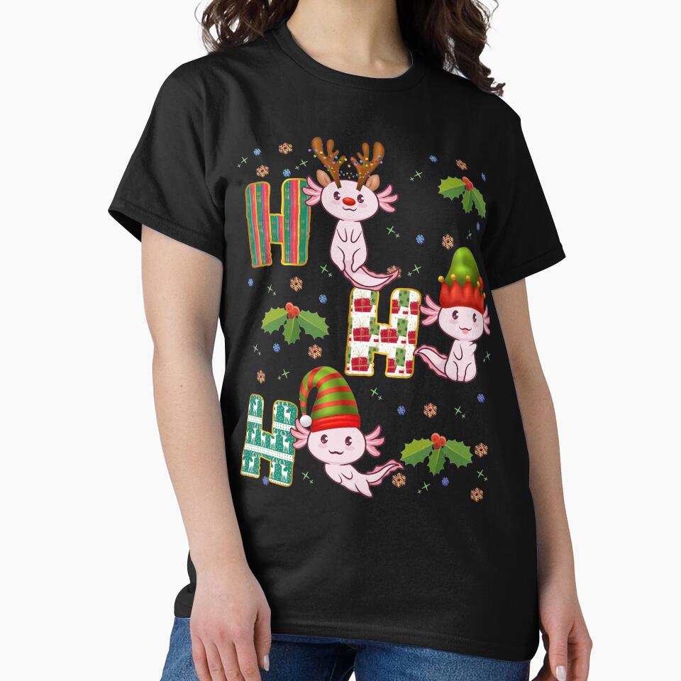 Axolotl Ho Ho Ho Merry Christmas Xmas Novelty by Nzgiftsandmore