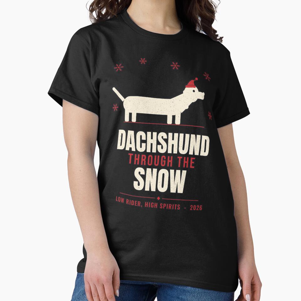 Dachshund Through the Snow Christmas 2026 by PeaksAndPrints