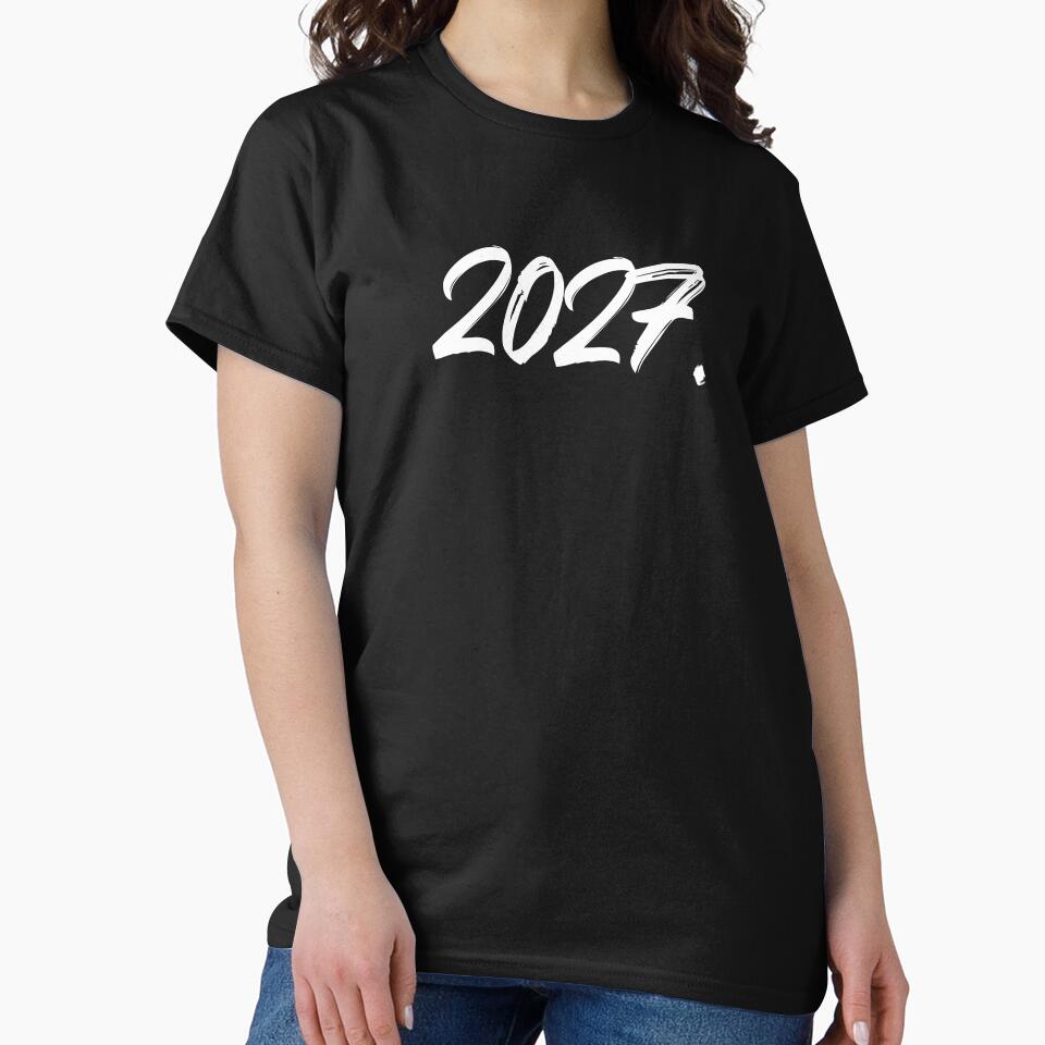 Year Of 2027 White Paint Ink Brush Typography by CamilasPrints