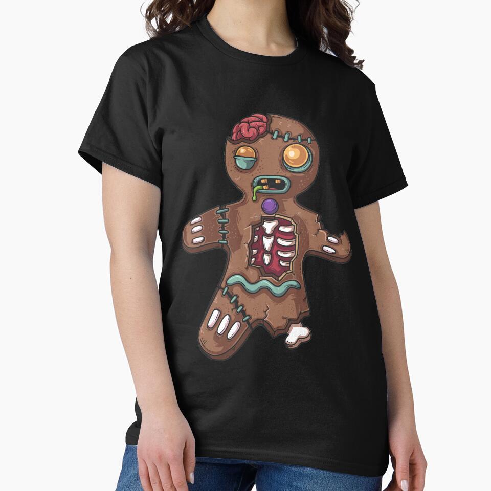 Zombie Gingerbread Man Funny Christmas Holiday Gift by B-Cubed-Shirts