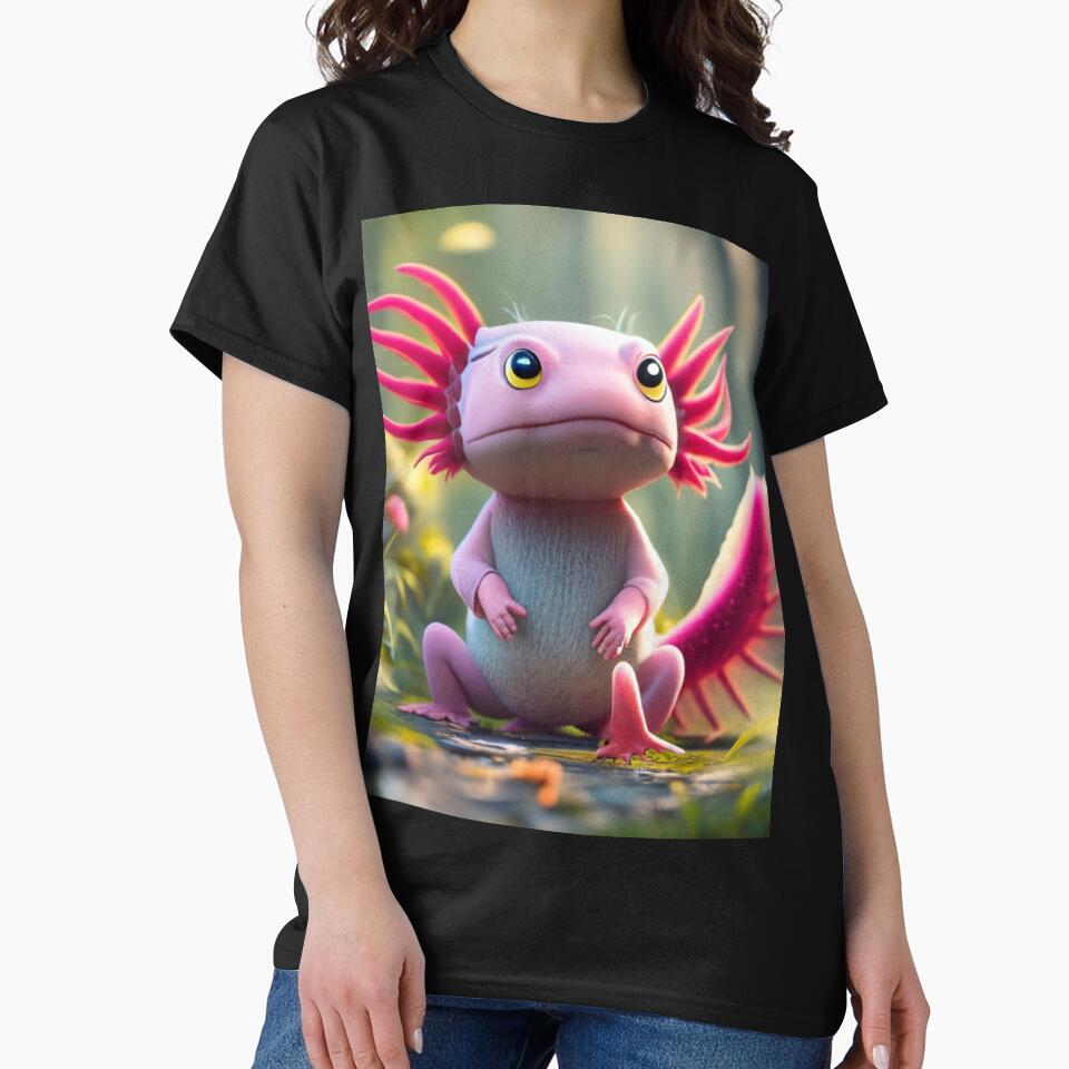 "Axolotl dinosaur": funny cyberpunk Axolotl gift. by Obinne