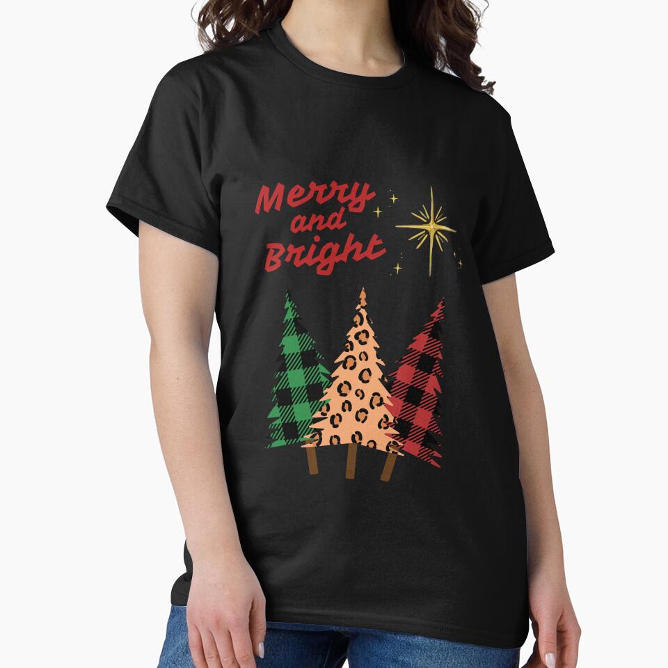 Merry and Bright Flannel and Leopard Christmas Trees by SimpleSteve