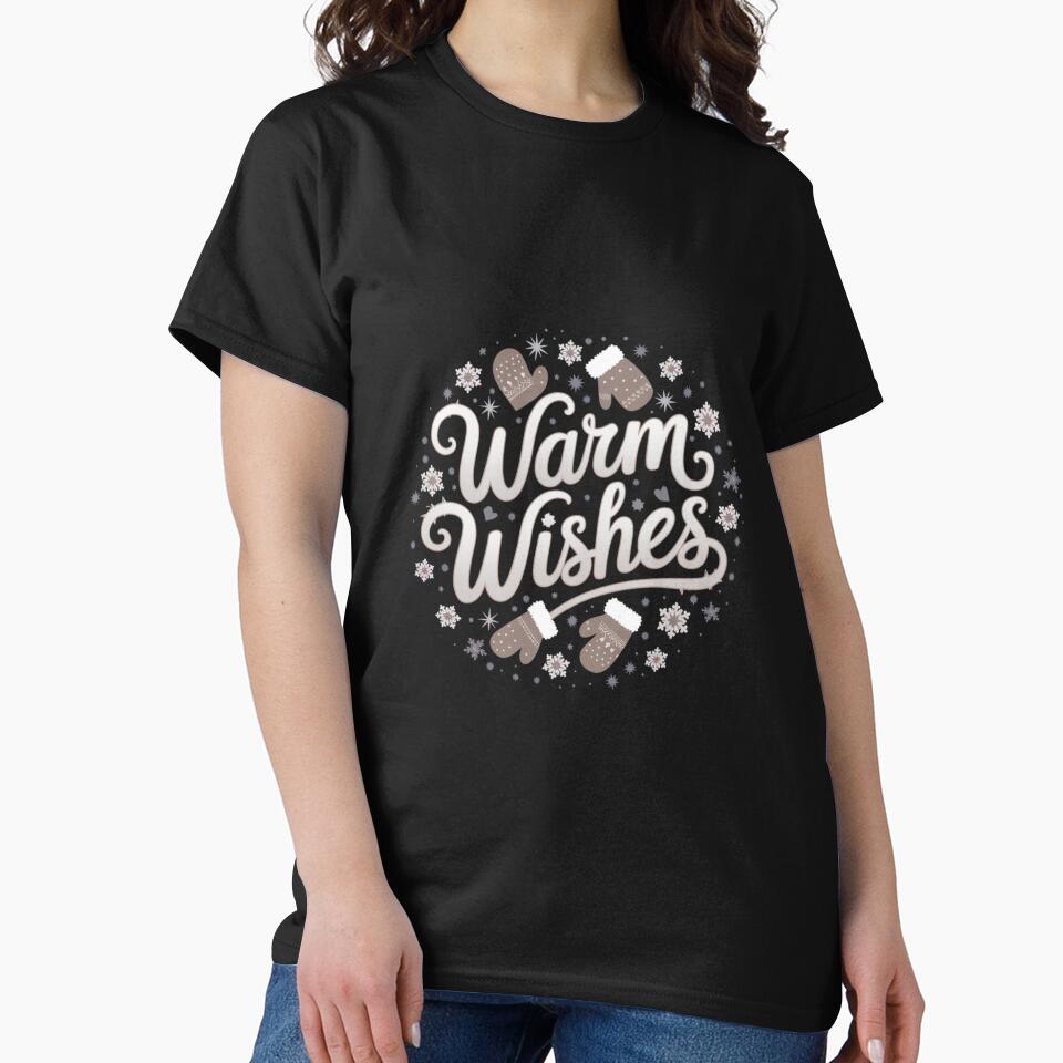 Golden Snowflakes & Mittens Holiday Message by Furbulous Faces