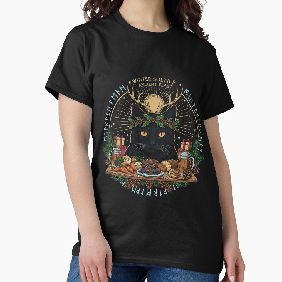 Yule Cat Wiccan Christmas Sabbat by Lia Vina