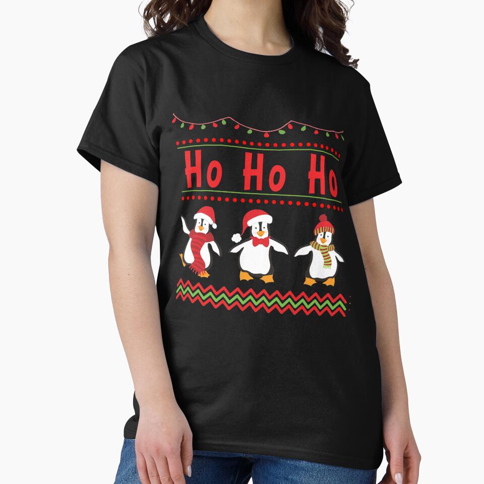 Funny Christmas Penguin Holiday Design by SpiritWestDesig