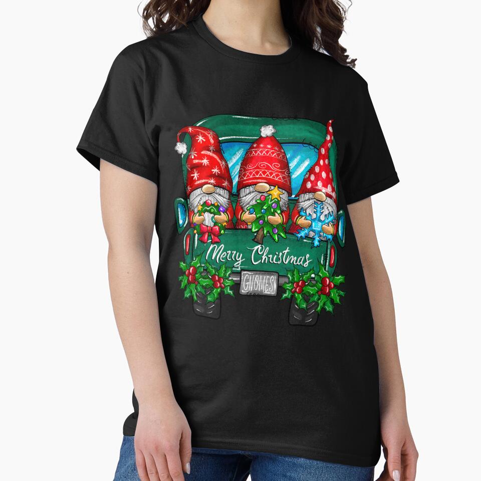 Gnomes Riding in the Back of a Pickup Truck on Christmas by ieluxury