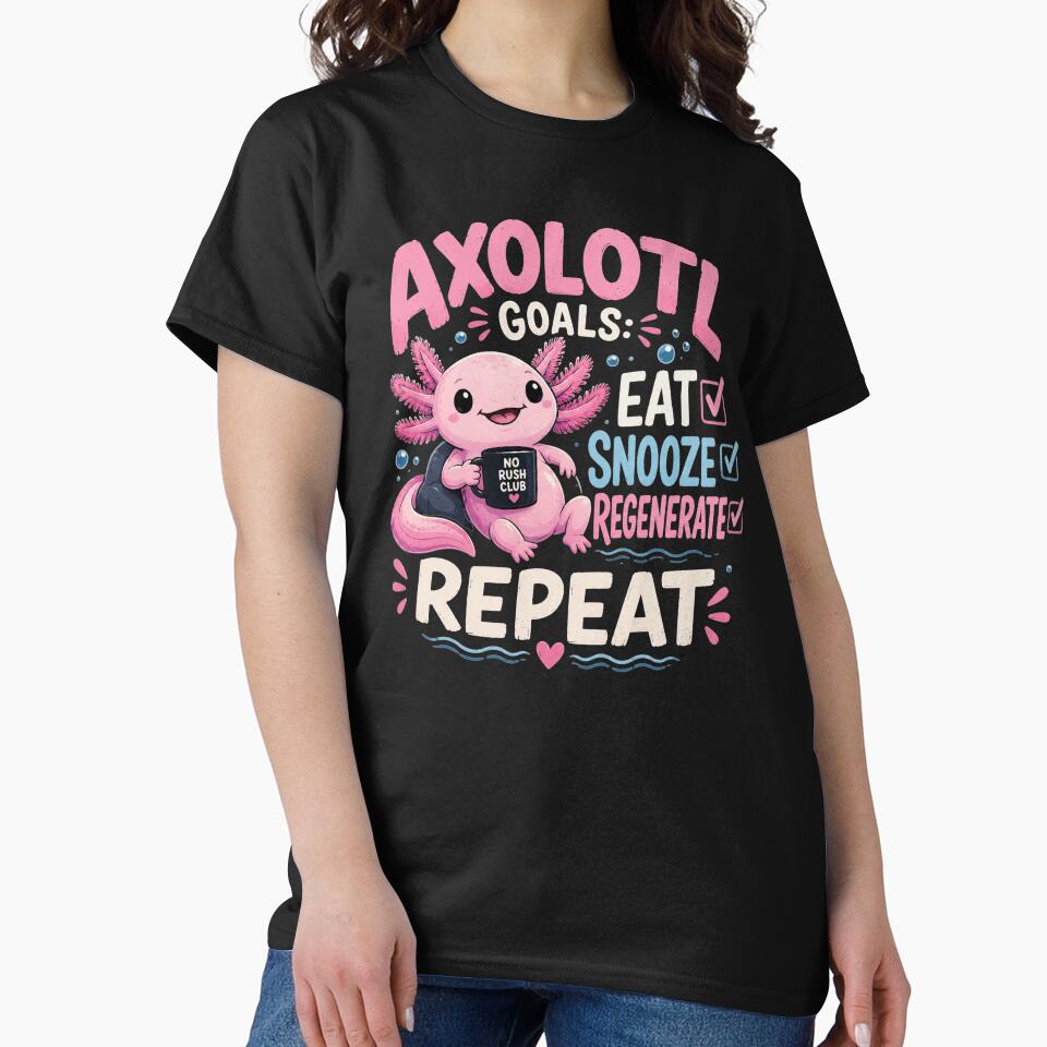 Cute Whimsical Axolotl Goals by Weirdwildco69