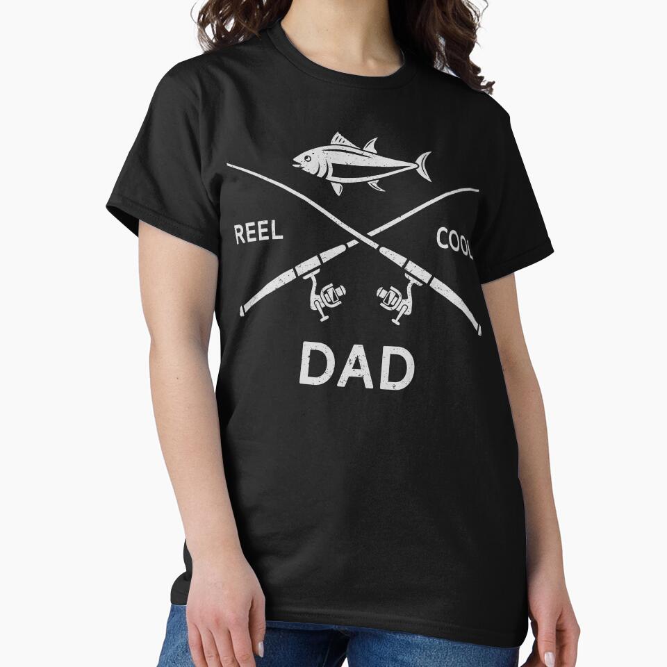 Reel Cool Dad - Fishing Dad - Mens Funny Fishing Shirt T-shirt Tee Gift For Men by mrsmitful