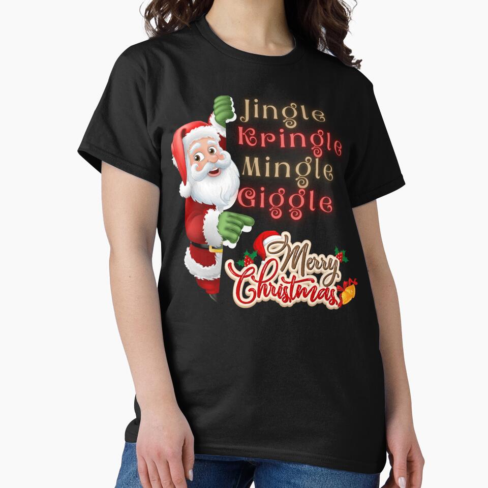 Jingle, Kringle, Mingle, Giggle, Merry Christmas by Athieoshop