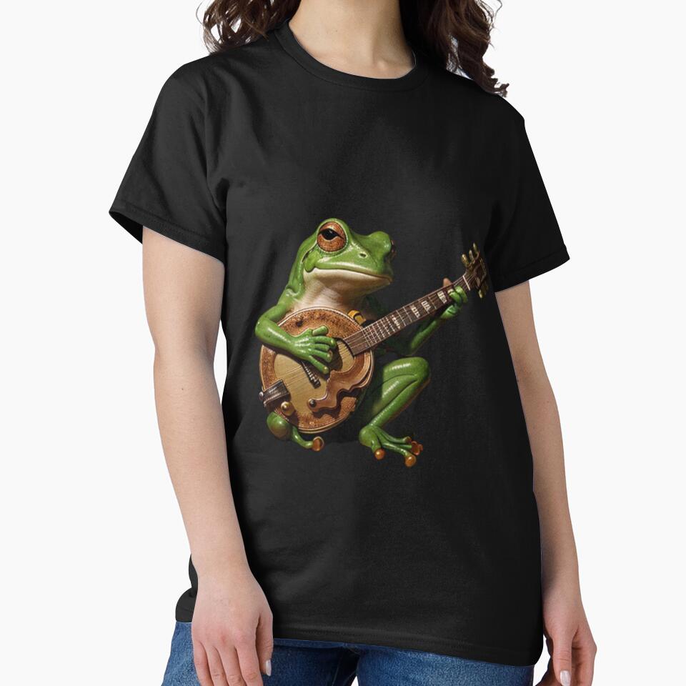 Frog playing banjo"frog lover by Obinne