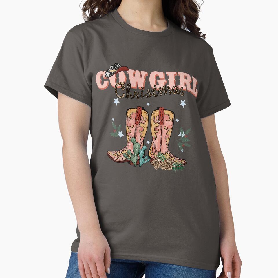 Cowgirl Christmas Western Cowboy Boots by ArtMeetsPizza