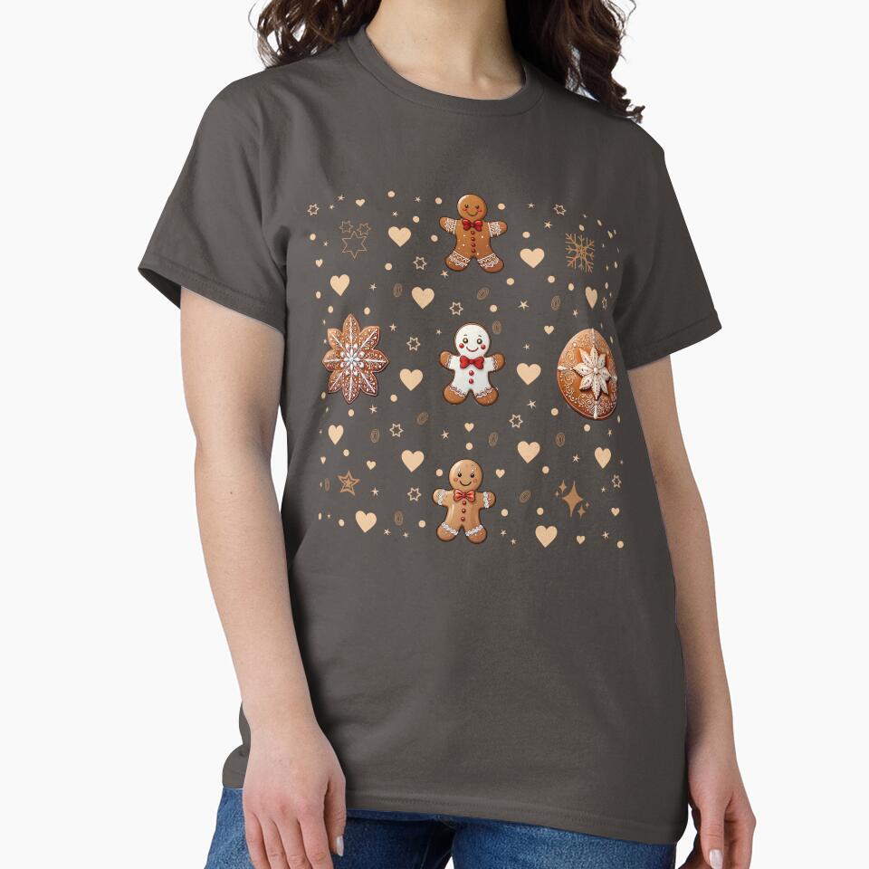 Gingerbread Cookies Pattern – Festive Christmas Holiday Design by Clara Fruggeri