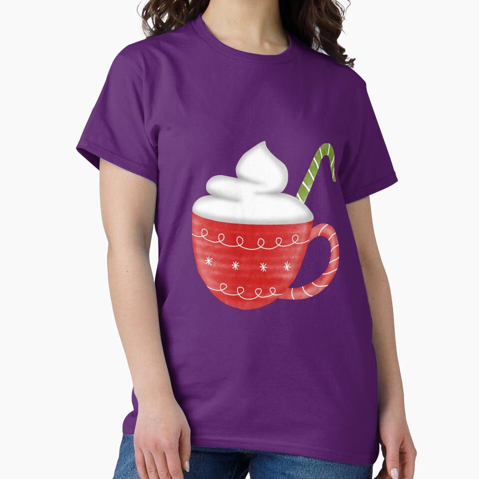Cappuccino coffee in christmas cup by Onanong2531