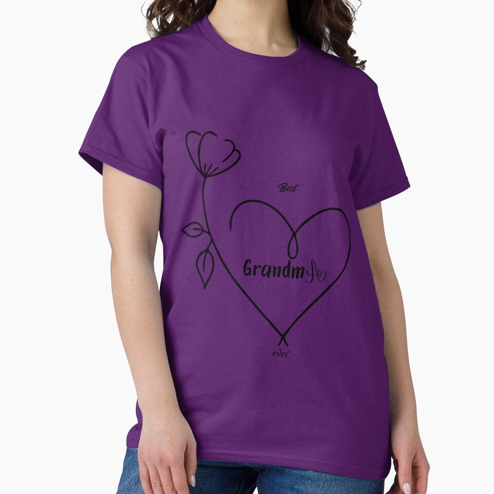 Best Grandma Ever – Cute Floral Appreciation Design by AchraffPrint