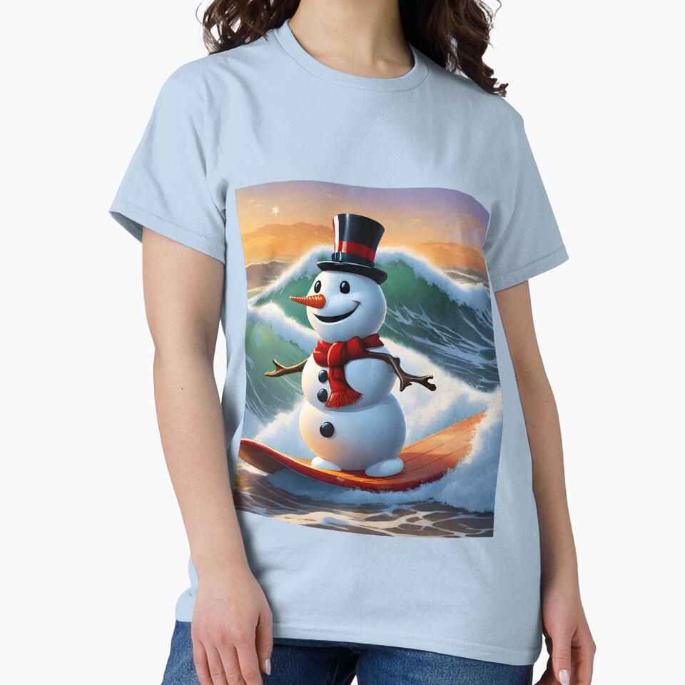 Snowman Surfer #7 On Vacation -   Cool Yule Swell by Artekinium