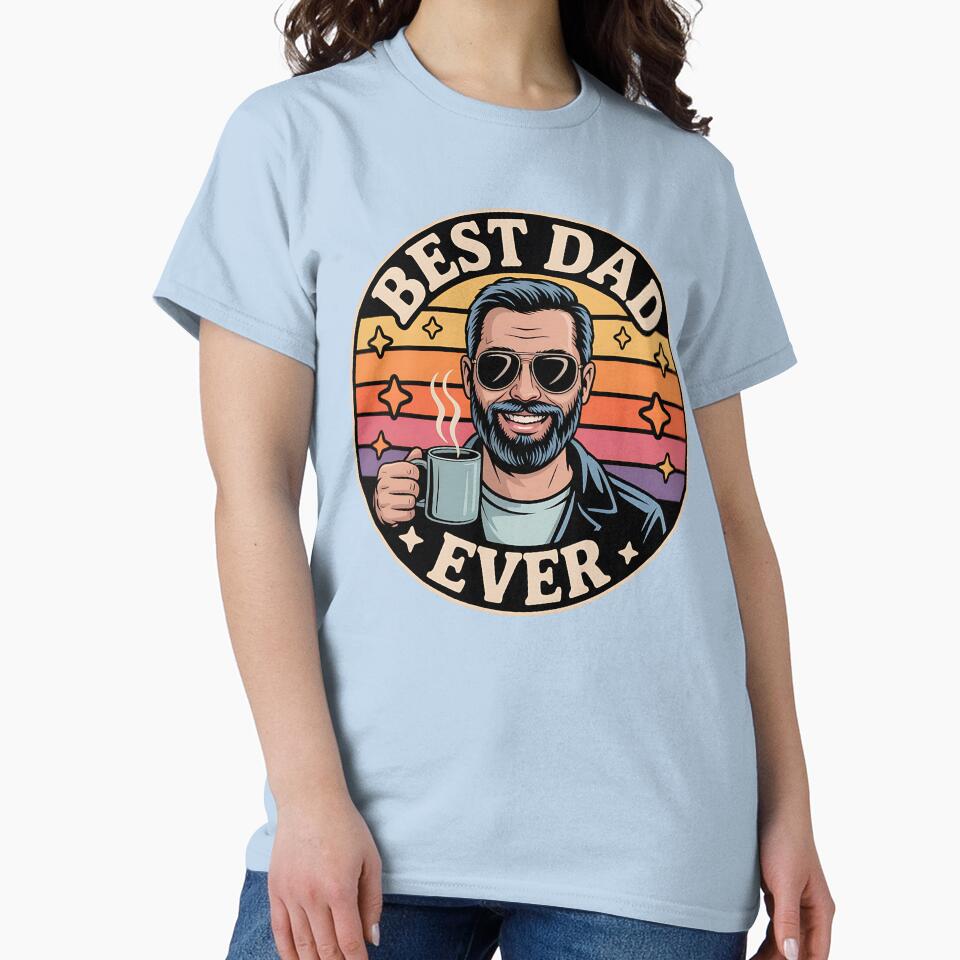 Best Dad Ever Retro Vintage Fathers Day Main Tag: by ShopVelona