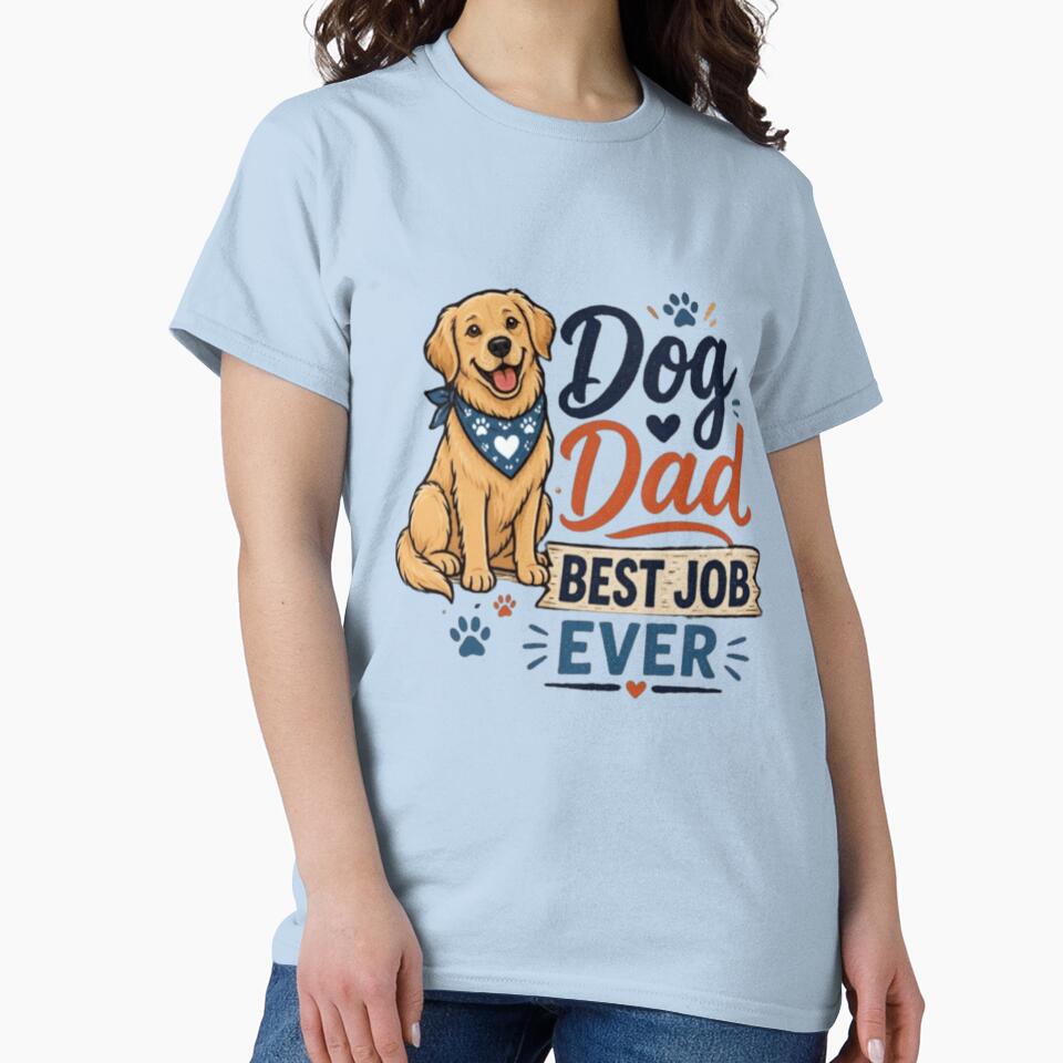 Dog Dad Best Job Ever – Funny Dog Lover Gift by Eki Studio - Elegant Dog Lover Gifts