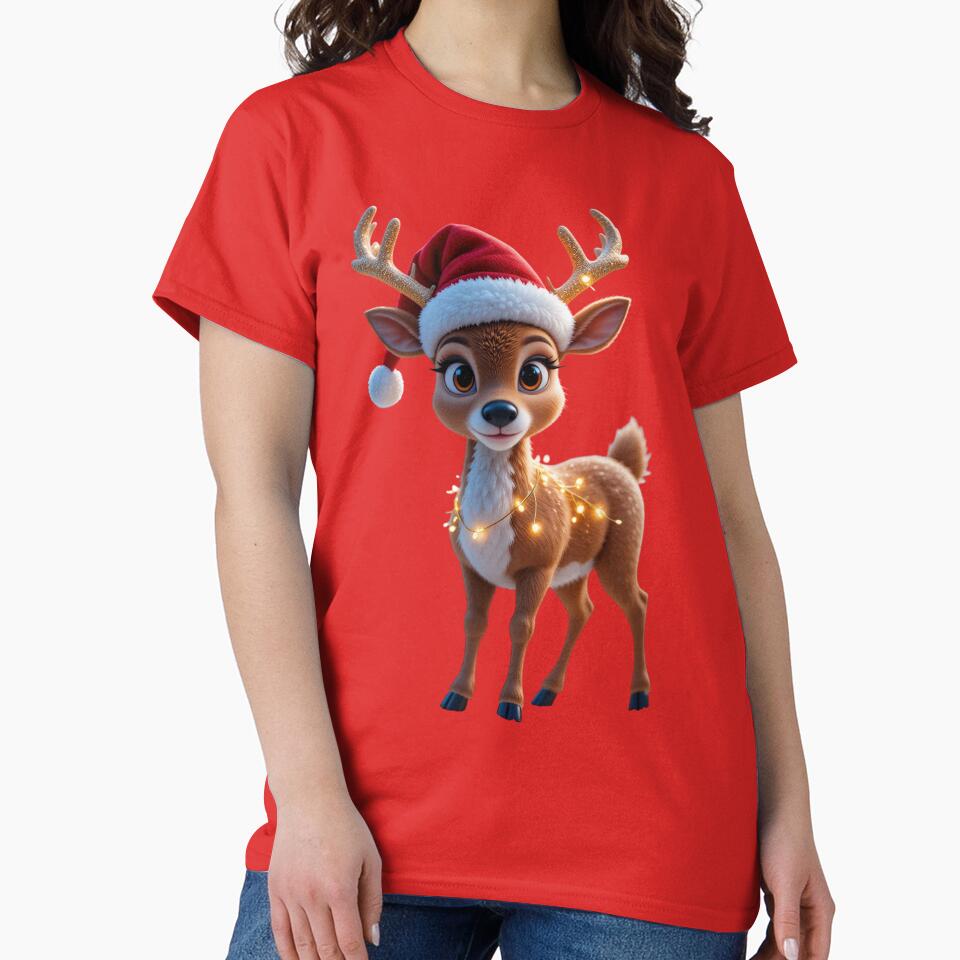 Cute Festive Reindeer – Magical Winter Holiday Illustration by PixelVibe782